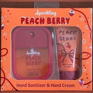 Sparkling✨Peach 🍑 Berry 🍓🫧 Hand Sanitizer & Hand Cream Gift Set, Peach 🍑, BNIP!